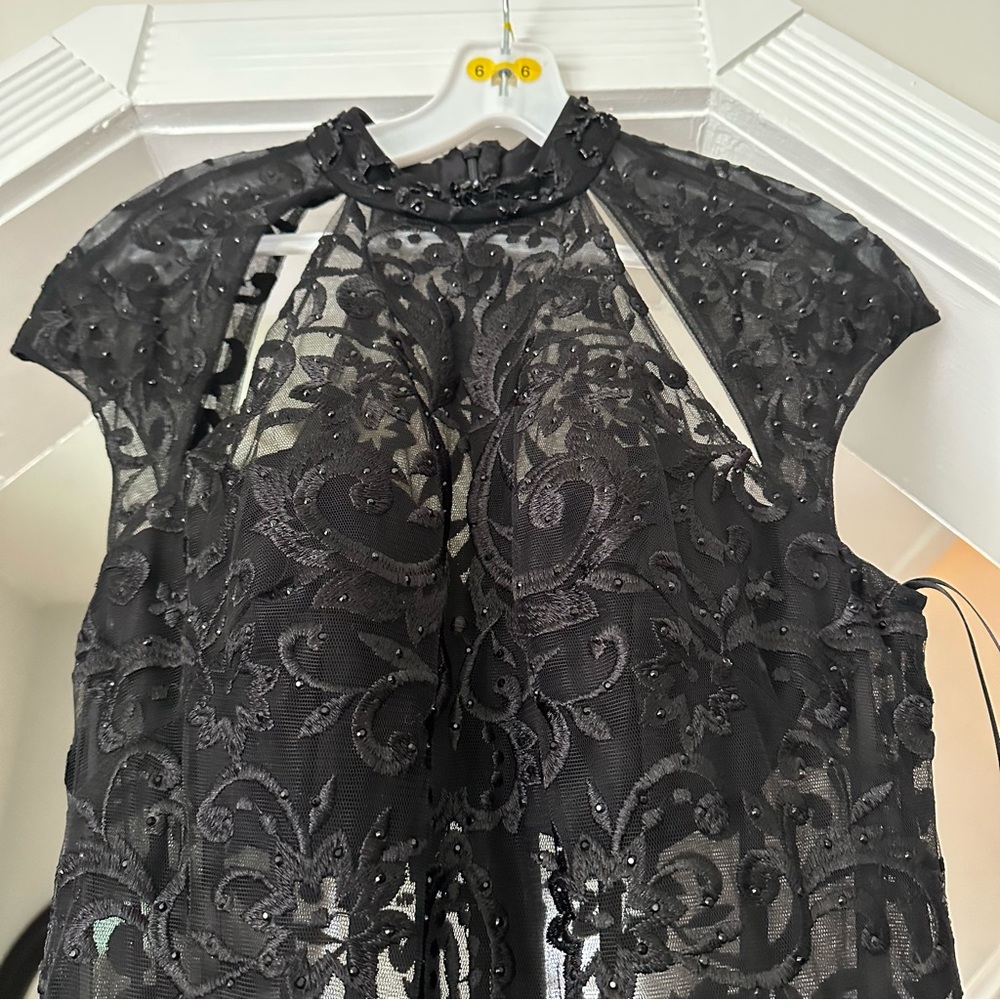 High Neck Ruffled Trumpet Dress - Picture 5 of 5
